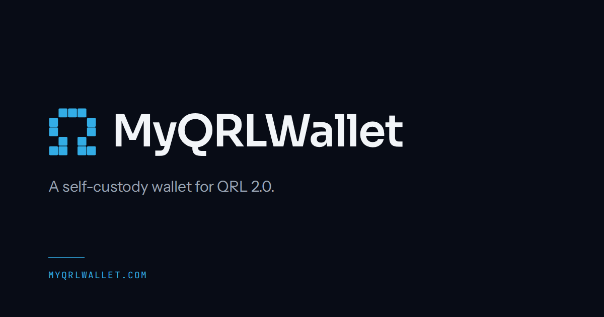 MyQRLWallet - Post-Quantum Wallet for QRL 2.0 | Web, Desktop, Mobile ...